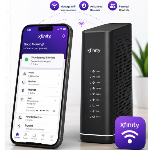 Gateway Setup using Xfinity App